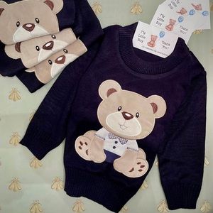 Baby  Boy Sweater (Adorable Teddy Bear) Clothes 2-4 Months